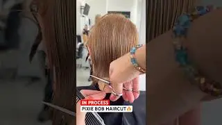 IN PROCESS PIXIE BOB HAIRCUT! 🔥🔥🔥 #haircut #pixiehaircut #bobhaircut #pixiebob #trendinghair #top