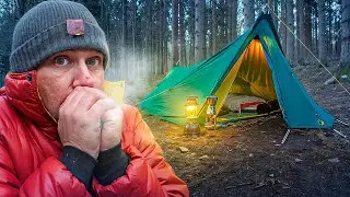 Freezing cold UK wild camping using only vintage equipment