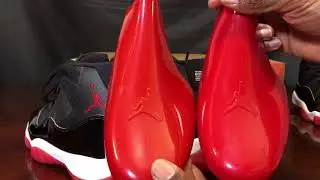 Air Jordan Bred 11 2019 Real Vs fake. Both shoes on hand. Black light test WOW!