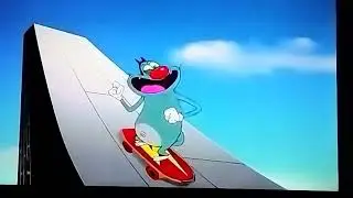 Oggy and cockroaches in Hindi. Fully entertainment video. Oggy doing skating 