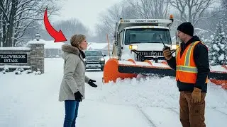 HOA Karen Blocked My Plow Truck, Watched Her Car Get Buried By The County Road Crew