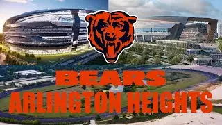 Новый стадион Chicago Bears &mdash; местоположение Arlington Heights &mdash; вид с дрона