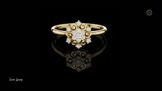 Elegant Floral Diamond Gold Ring #ivevar #ring #usa #viralvideo