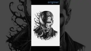 How to draw venom🦂🦂💀💀#shorts pancil #art