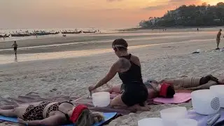 Sultry Sunset, Sound Bowls & Beach Yoga 🌅 | Good Vibes Thailand 🌴