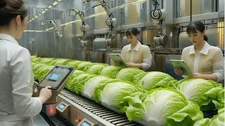 Inside the Napa Cabbage Factory: From Fresh to Cleaned & Kimchi Packs Jars| Full Process