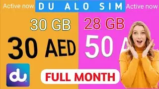 How to make 30GB Data for 30AED du sim card in Dubai | Du alo data offer 2023 #dusim 🔥🔥🔥