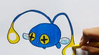 Dibujando y coloreando a Chinchou (pokemon) - Drawing and coloring Chinchou