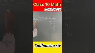Class 10 Math MCQ odia medium | math MCQ class 10 Odia Shorts Series day 58 by Sudhanshu sir #shorts
