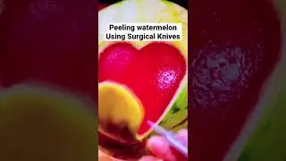This is how surgeons peel watermelon 🍉 #surgeon #watermelon #viral