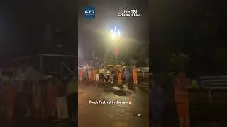 sanitation workers finally joined the Torch Festival#XichangTorchFestival #SanitationWorkersJoy