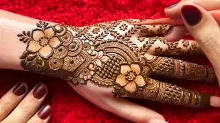 Beautiful Quick Henna Design For Back Hand | Easy And Simple Mehndi Design Tutorial # 