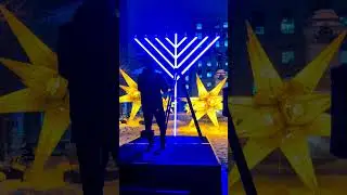Chabad Old Montreal Lights The Second Lamp Of Its Menorah In Place d'Armes Montreal December 15 2025