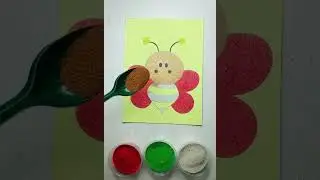Color Sand Art of a Sweet Little Bee: Creative and Fun! #satisfying #relaxing #sandpainting