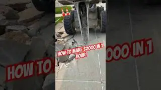 How to make $2000 in 1 hour! #construction #concrete #concreteworks #shorts