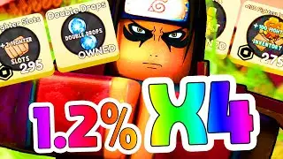 AUMENTEI A CHANCE DE VIR OS 𝗠𝗔𝗜𝗦 𝗥𝗔𝗥𝗢𝗦 EM 𝟰𝗫 - ANIME WORLDS SIMULATOR (COMPREI 𝗧𝗢𝗗𝗔𝗦 AS GAMEPASSES)
