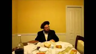 Menashe Lustig eats Malava malka & Shlepshitz