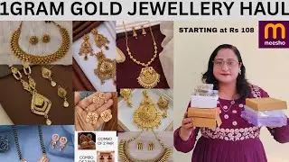 Huge Meesho 1 Gram Gold Jewellery Haul | Necklace Set, Chain, Earrings ❤️😍