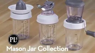 55605 55606 PL8&reg; Mason Jar Collection Citrus Juicer and Nut Chopper