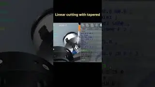 cnc programming in cnc simulator| linear cutting with tapere #informationage # CNC #shorts