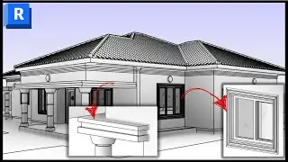 Revit tutorials Sweep with family profiles + model  in place