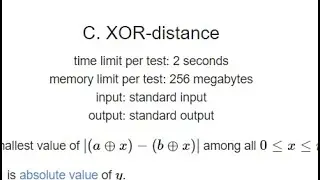 C. XOR-distance|| D. Blocking Elements || Codeforces Round 922 (Div. 2)