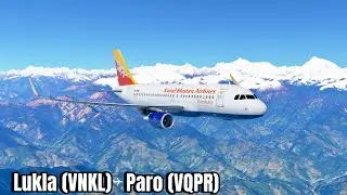 Infinite flight simulator | Most dangerous takeoff and landing | Lukla(Vnkl)to Paro(Vqpr) | Gameplay