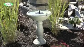 Country Garden Solar Birdbath by Smart Solar