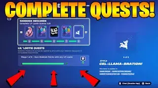 Как ЛЕГКО заработать очки Sidekicks, выполняя задания в любой локации с Lil Lootie в Fortnite!