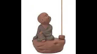 Clay Little Monk Stick Incense Burner