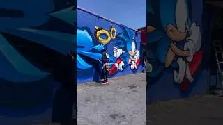Dapr Sonic wall! 🪙 @LoopColors #astrofat #astrofatshop #graffiti #spraypaint #sonic #loop #dapr