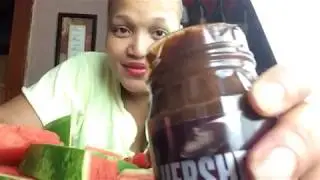 ASMR STRAWBERRY ,WATERMELON ( EXTREME  SMACKING ,SLURRING, MUNCHING,BURPING-SOFT TALKING