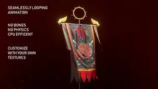 Animated Cloth Flag #1 Unity 3d asset