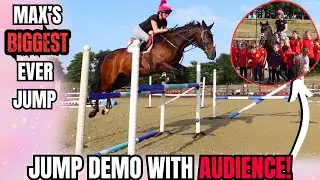 MAX'S BIGGEST EVER JUMP! | DEMO WITH PONY CLUB AUDIENCE! || VLOG 192