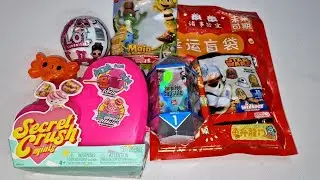 ASMR 10 MYSTERY SURPRISES Satisfying Unboxing NO Talking Video Secret Crush Mini Doll, Disney ,LOL