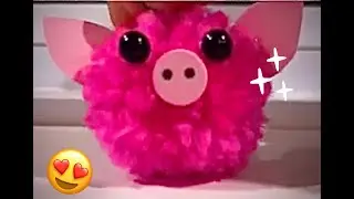 🐷SUPER CUTE MINI PIG POM-POM CRAFT USING A FORK🐷
