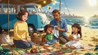 Rainy Coastal Drive: A Cozy Famyli Camping Trip in Our Mobile Home