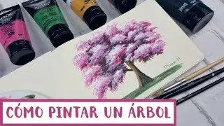 💚*Cómo pintar un árbol con acrílico*💚*Super fácil*💚