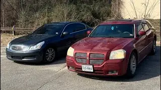 Dodge Magnum RT vs Infiniti G35 Street Race