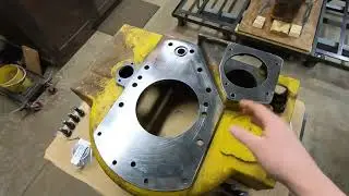 Caterpillar D2 #5J1113 Diesel Engine Assembly Ep.19: Installing The Bell Housing & Ready To Flip!