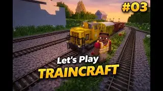 Track construction and crane work Let's Play Traincraft [#03]