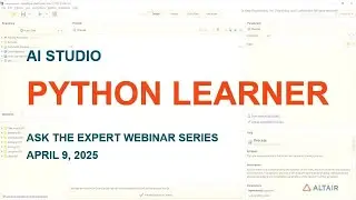 Python Learner Operator in Altair AI Studio | Ask The Expert AI Studio Webinar Series
