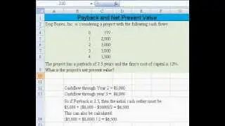 Payback and Net Present Value (NPV)