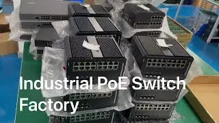 Industrial-Grade Gigabit Ring Network Switch with 4 SFP Ports and 16 PoE Ports#cctv #camera #poe 