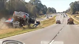 Craziest Pickup Truck Police Chases - Caught on Dashcam