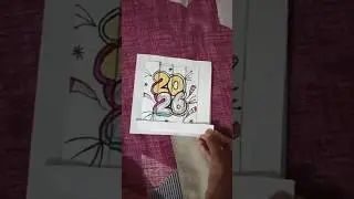 NEW YEAR CARD #diy #easy #craft #art #creative #new #year #card #making #hns#video #shorts #viral