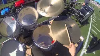 revere marching band - drum set cam
