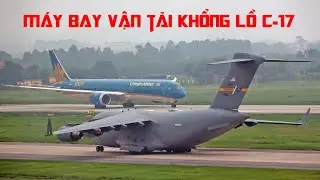 Quay chiếc máy bay vận tải khổng lồ từ nhà ga quốc tế T2 Nội Bài.