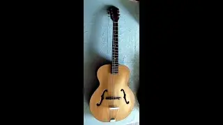 Playing my Harmony Patrician f-hole arched top 50s guitar.