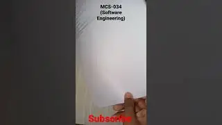 MCS-034 || Software Engineering ||  || Important Questions || #IGNOUExam  #2022  #MCS034 #Shorts